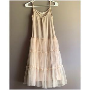 EUC a’vere boutique brand Cami/tulle slip dress sm